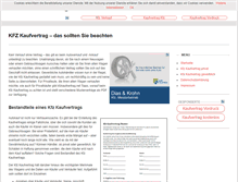 Tablet Screenshot of kfzkaufvertrag.net